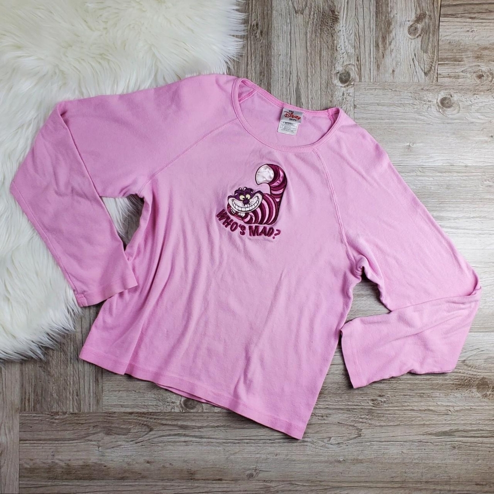 Vintage Cheshire cat pink long-sleeve